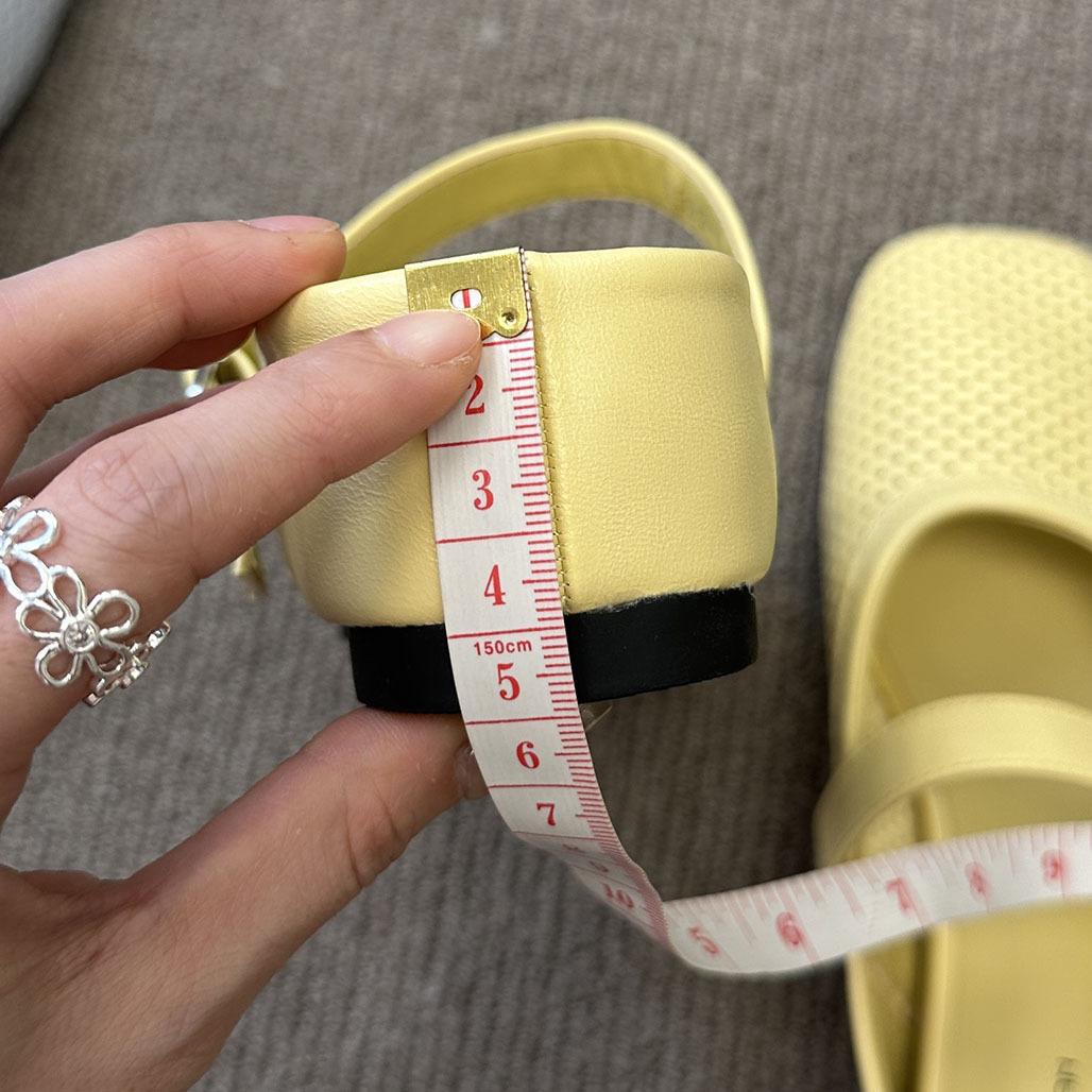 

Inner height increase 5cm bag head woven half slippers women s outer wear summer 2025 new breathable single shoes small sandals 39