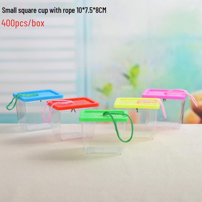 Transparent Multi-Size Handheld Pet Breeding Box and Tank for Turtles, Goldfish, and Hamsters