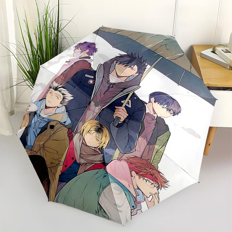 

1pc Outdoor Umbrella with Anime Characters, Automatic Opening/Closing, Portable 3-Fold Design, 8-Bone Iron Frame - Perfect Gift for Fans, Travele