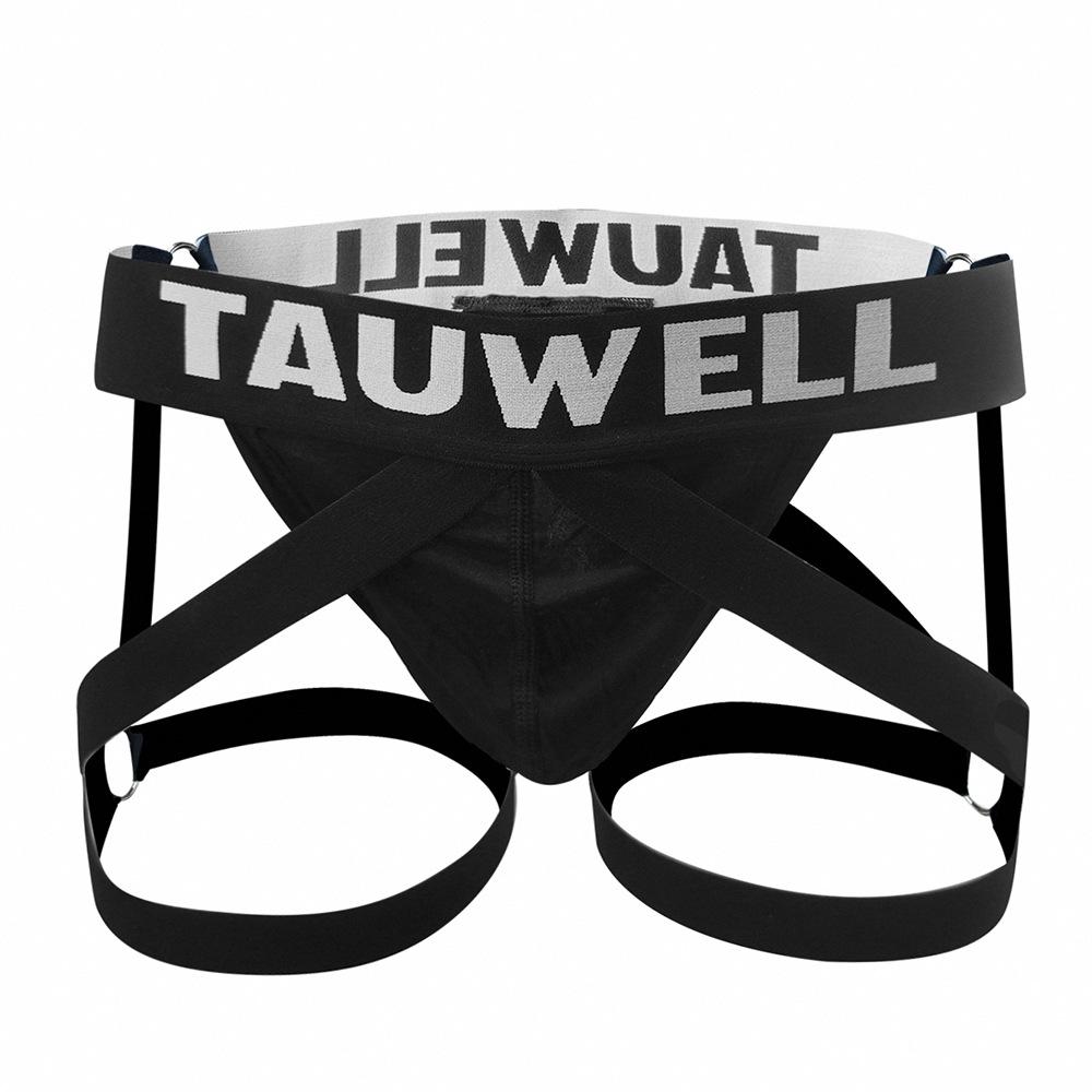 Men's Sexy Lingerie Thong Hollow See-Through Bondage Underwear Briefs High Stretch Breathable Leg Belt Thongs