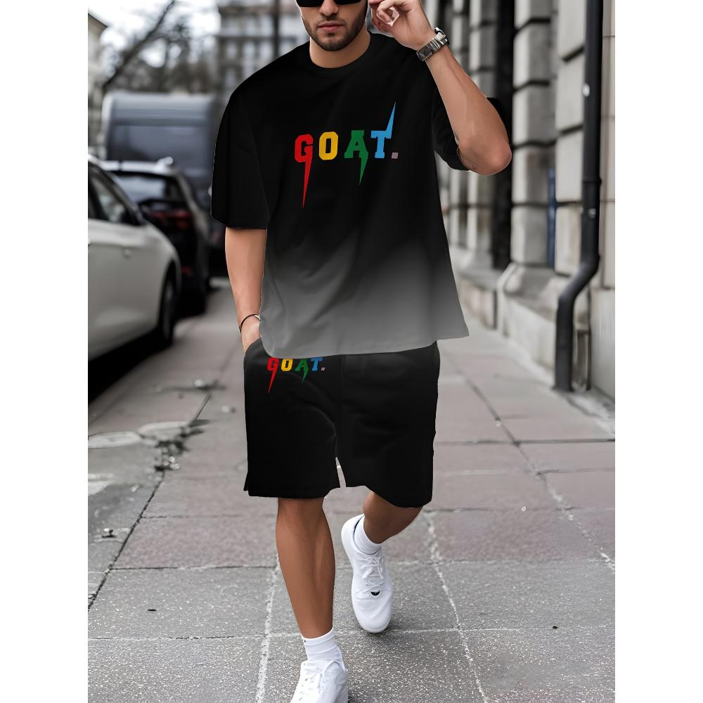 Men's Short-sleeved Shorts Set Casual Fashion Simple Sports Suit Breathable Unisex Sports Clothing
