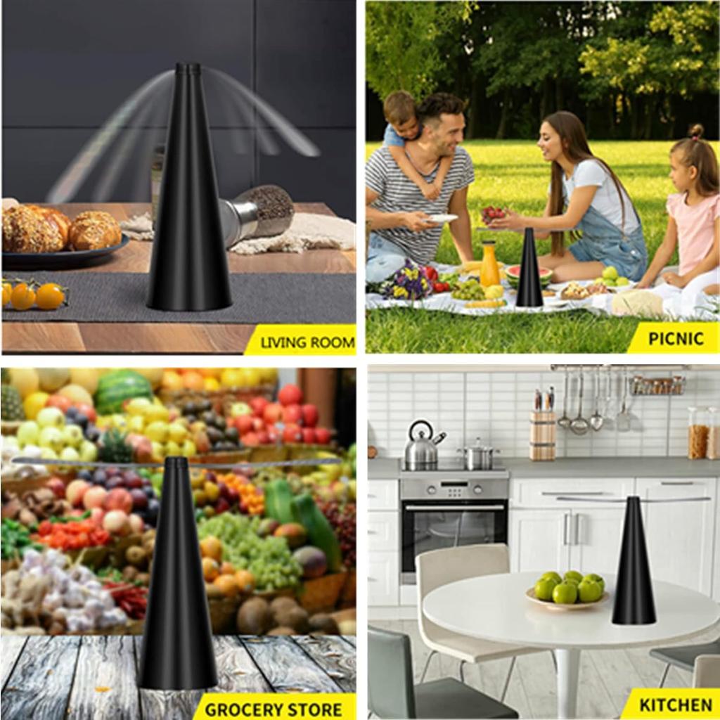 Fly Fans for Tables, Fly Deterrent Fan for Indoor Outdoor Meal, Keep for Your Food Clean, Portable Picnic Drive Food Fan Support USB and Battery