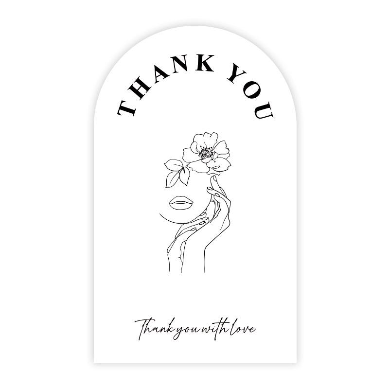 50-pack Airplane-Themed Thank You Box Sealing Stickers for Packaging and Decoration