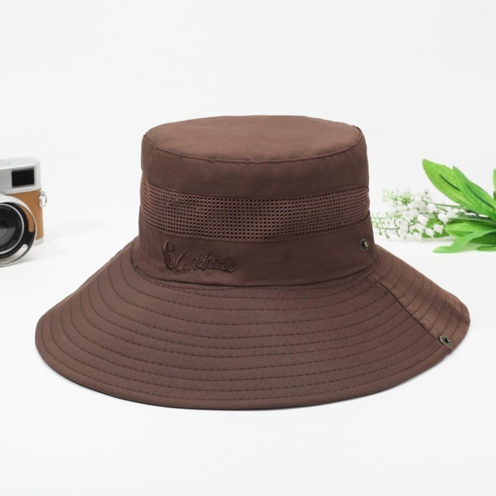 New Mesh Bucket Hat Anti-UV Adjustable Sunscreen Hat Waterproof Breathable Fishing Cap Gift