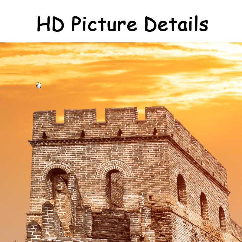 Pittura su tela della Grande Muraglia cinese Arte della parete Paesaggio al tramonto Montagna verde Poster Stampe per la decorazione della parete del soggiorno Cuadros