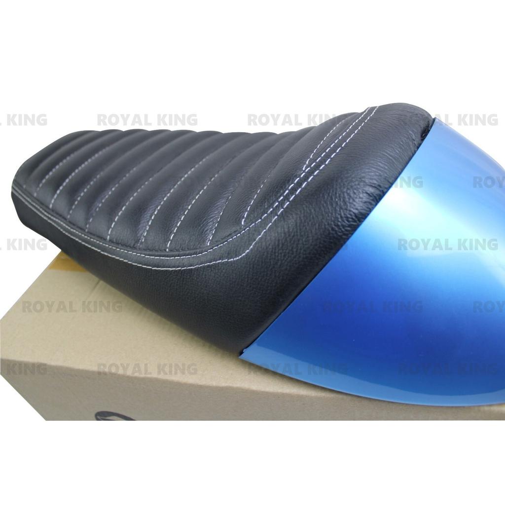 Premium "Leather Single Rider Seat With Cowl" Fit For Royal Enfield INT/GT 650