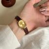 2026 Fashion Vintage Oval Shaped Quartz Wrist Watches for Women Elegant Minimalist Genuine Leather Strap Waterproof Ladies Watch