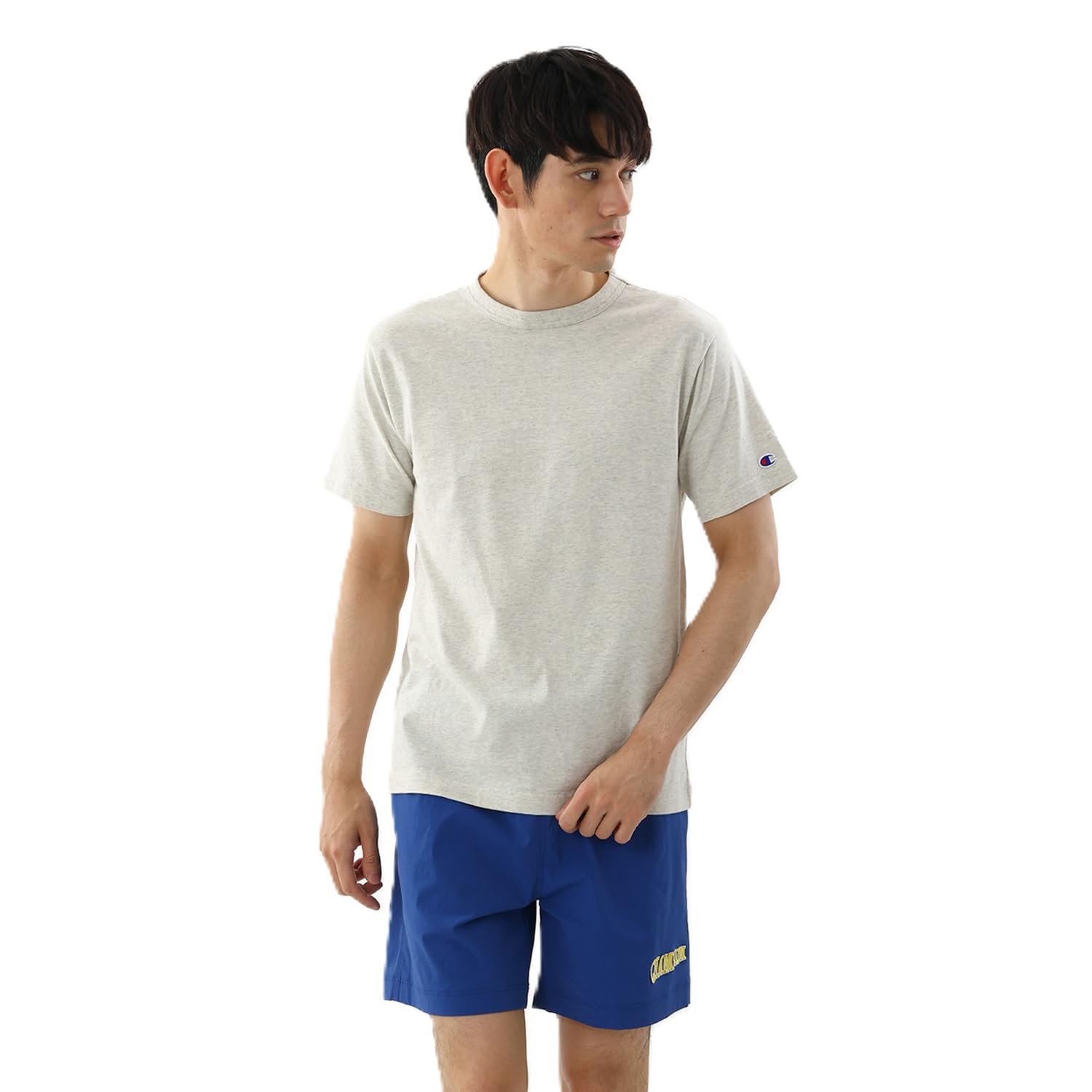 

Champion Oatmeal Short Crew Size Size L Men s T-Shirt, Sleeve, Neck, 100% Cotton, Basic, C8-Z312Z,