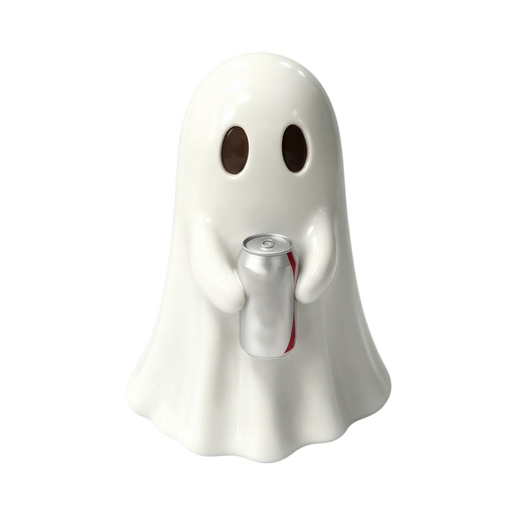 Niedliche Halloween-Figur mit einer Cola-Dose für Party-Dekoration