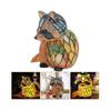 Animal Table Lamp Raccoon Shaped Table Lamp Stained Decorative Lamp Night Light Decor