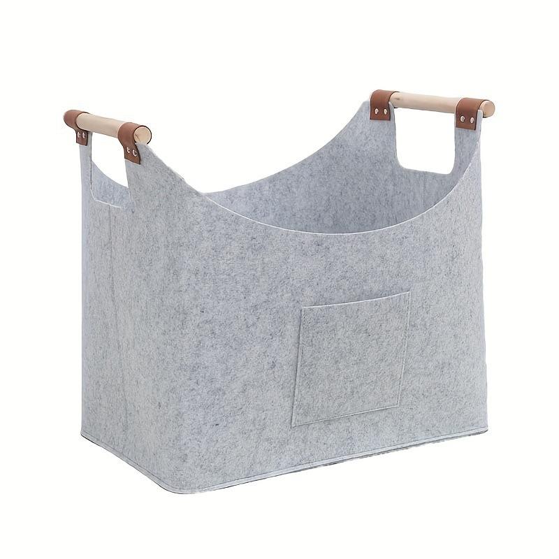 45 X 32 X 40 Cm Vedkorg Stor Kapacitet 57 L Hopfällbar Träkorg Hopfällbar Förvaringskorg för Kläder för Öppen Spis & Vedspis