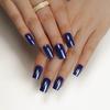 Blue Wearing Nail Manicure Rectangular Fake Nail Nail Piece Solid Color Nail Piece Wearing Nail Piece Nail Sticker Nail Piece