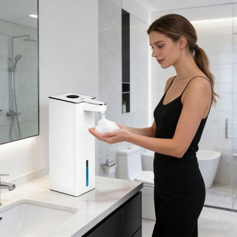 Practical Soap Dispenser Having Fast Bubbling Function Replaceable picks And Internal power Supply For Home Application