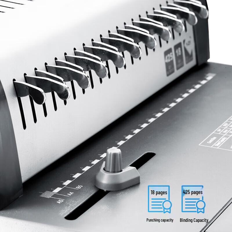 Deli 3873 Manual 21-Hole Binding Machine CN plug (adapter included)