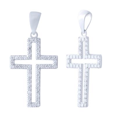 Silver Cross with Cubic Zirkonia (1917985)