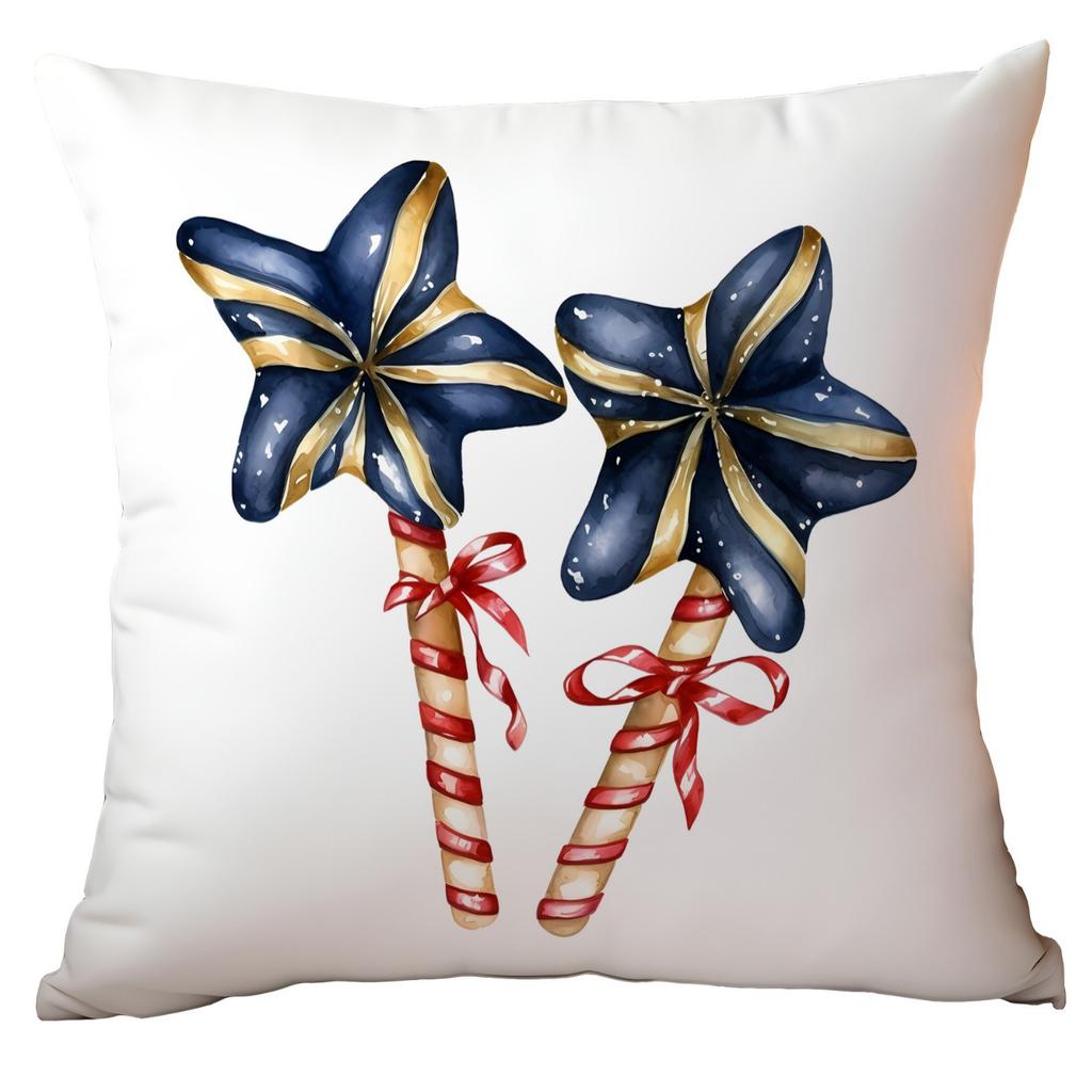 Popular Christmas Pillow Cover Retro Watercolor Blue Print Home Cushion Pillow Cover Premium Durable Quality Useful
