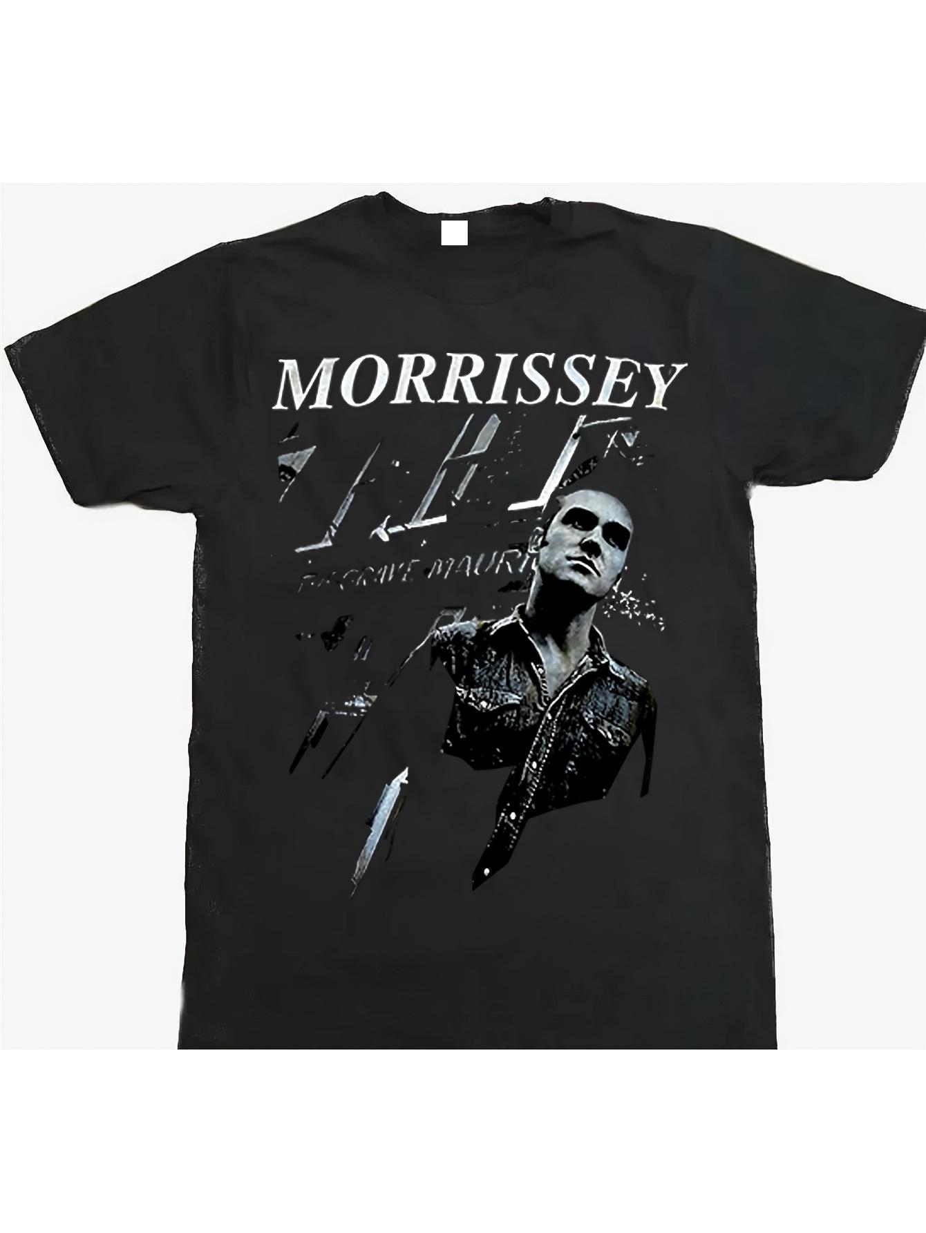 The Smiths Morrissey Graphic T-Shirt for Men- Black Band Tee with Iconic Portrait& Quote XXXXL
