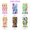 Rainbow Braiding Hair Extension 24 Inch 1 Pack Synthetic Profession Jumbo Braid in Hair Extensions 4 Tone Crochet Colored Hair Extensions for Braiding