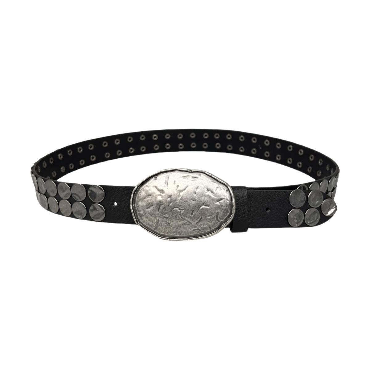 

Европейский и американский мужской ремень Rivet Personality Fashion Punk Style Hip Hop 118CM чёрный