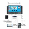 30a Solar Panel Battery Charge Controller 12v/24v Lcd Regulator Automatic Dual Usb