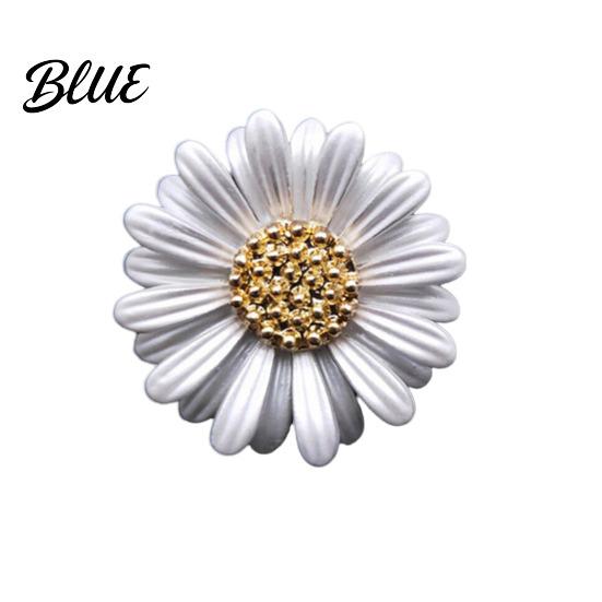 Flower Brooch Women Sparkling Rhinestones Chrysanthemum Shape Lapel Pin Sophisticated