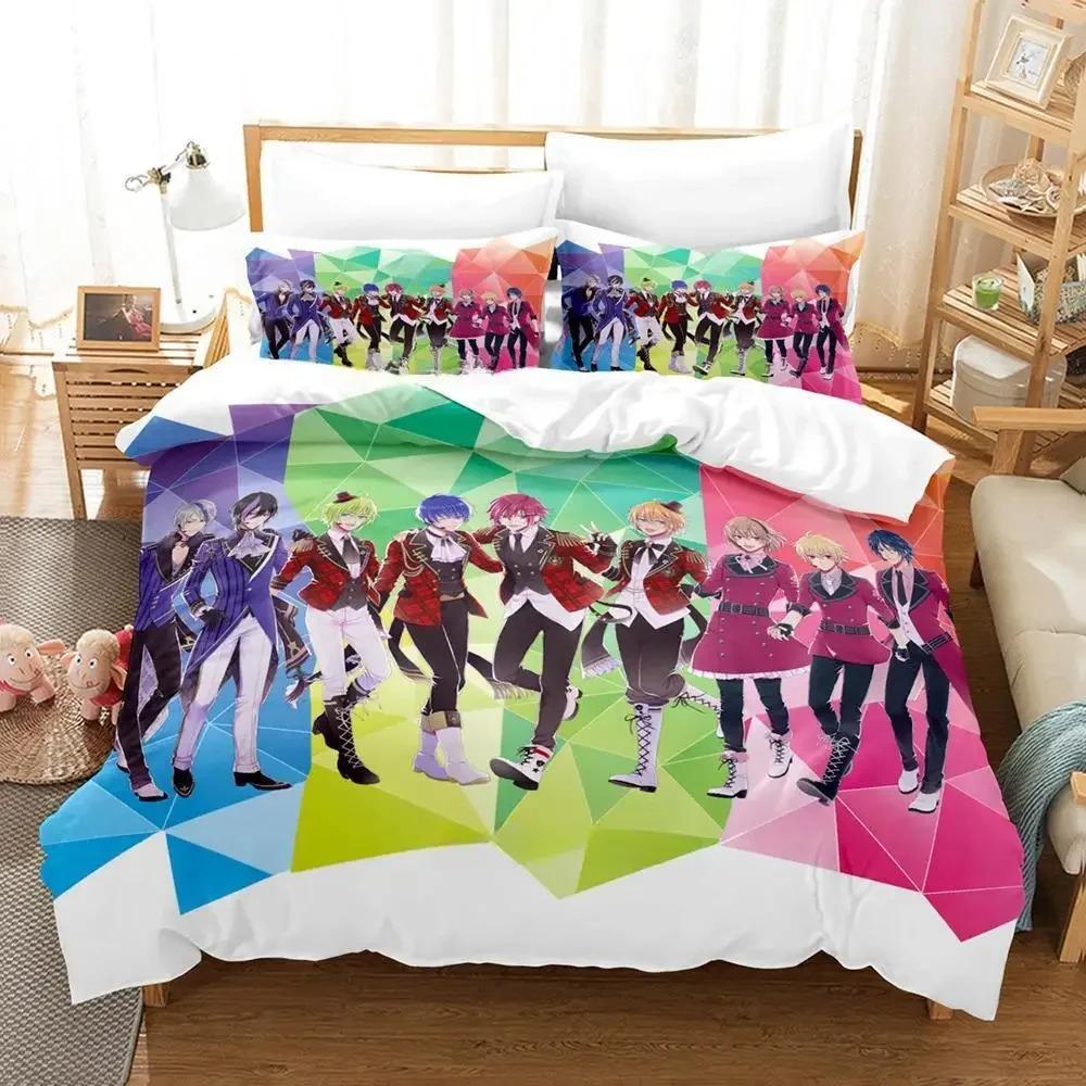 Comfortable Cartoon Pattern Duvet Cover Set With Duvet Cover And Pillowcases King Queen Twin Sizes For Adults And Kids