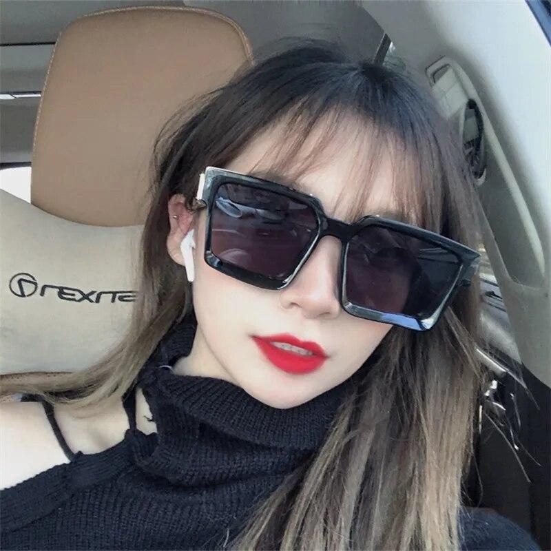 Sunglasses Square Women Sun Glasses Female Eyewear Eyeglasses Plastic Frame Clear Lens UV400 Shade Fashion Driving New