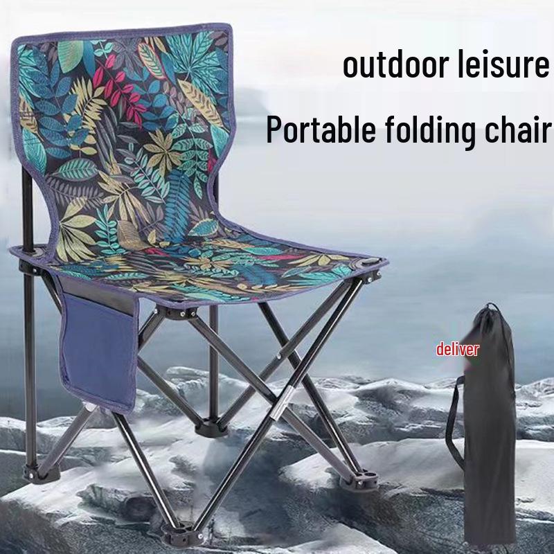 Chaise de Camping Pliante Portable d'Extérieur avec Logo Personnalisé - Parfaite pour la Pêche, le Croquis et les Sorties Printanières