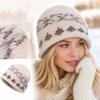Unisex Slouchy with Ear for Winter, Warm Knit Hat for Men and Women