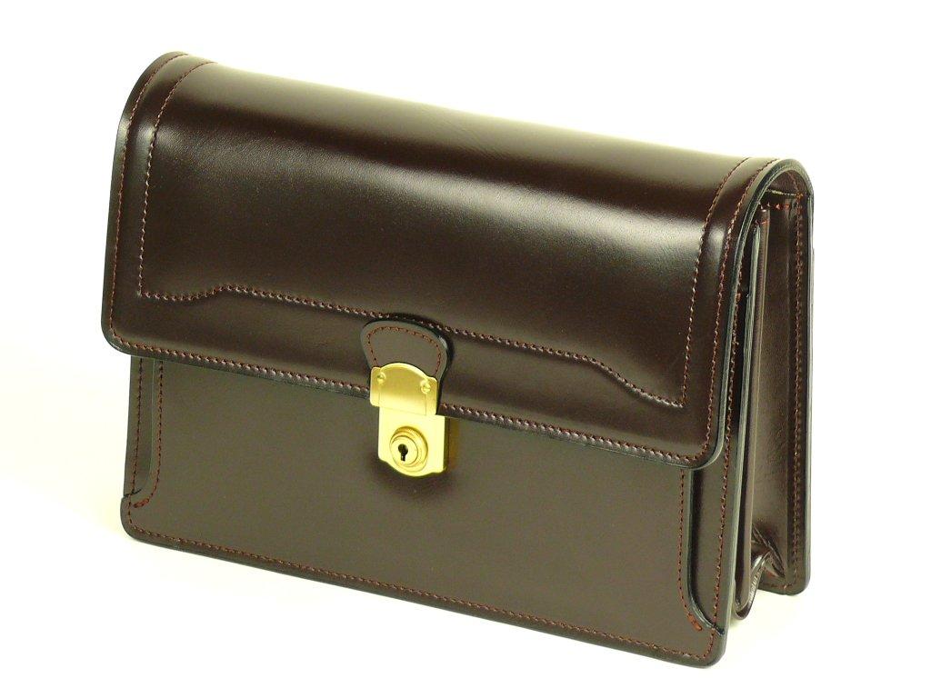 

Bag Genuine Leather Seven Pocket Pouch in Cowhide Cover Free standing [Awaji Studio] Smooth Leather (Chocolate) [Made Japan] specification, шоколадний