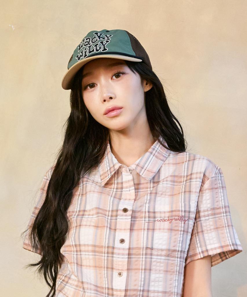WACKY WILLY Stitch Embroidered Ball Cap Khaki