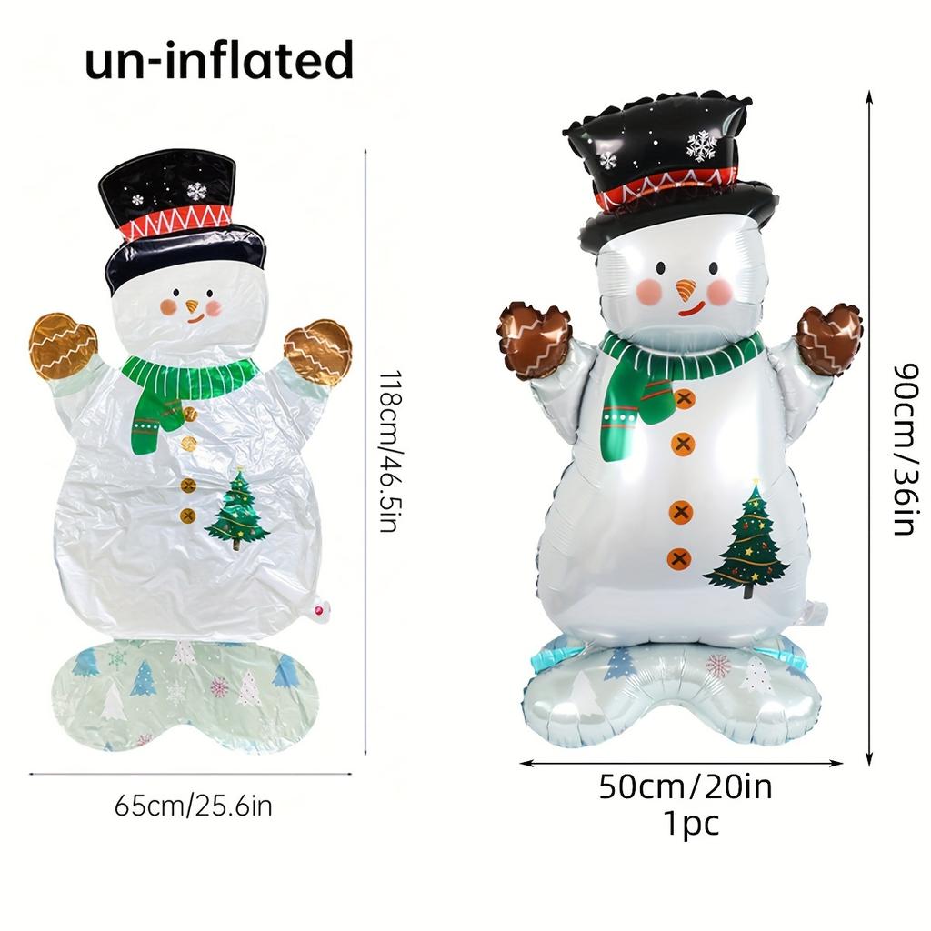 1pc Giant Snowman Foil Balloon for Festive Indoor/Outdoor Decor - Perfect for Christmas, New Year's, and Birthday Parties