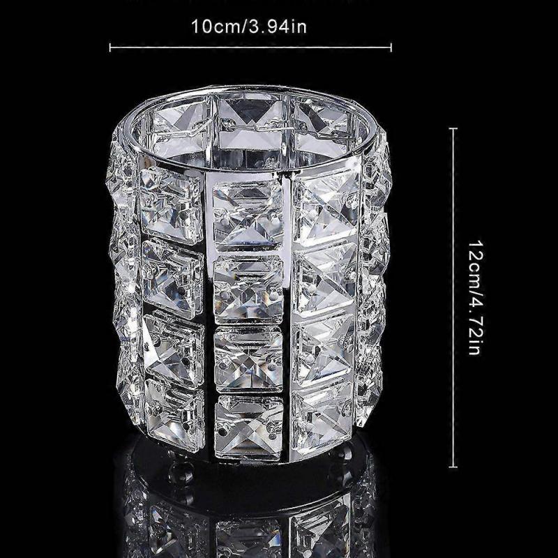 Crystal makeup brush holder, makeup organizer can, makeup glass box, makeup brush holder, cosmetics storage bucket holder, cup tool container