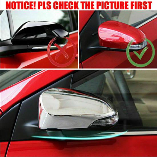 2pcs Chrome Rear View Side Mirror Cover trim For 2018- CHR C-HR Toyota