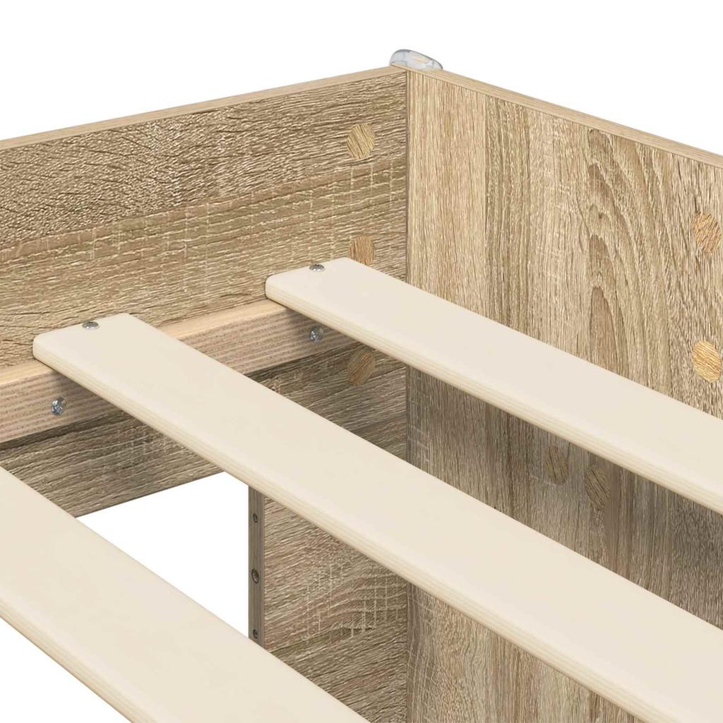 Kids Bed Frame with Storage Space Sonoma Oak 75 x 190 cm