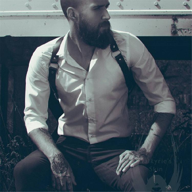 Rock Bands PU Belt Harness for Men Punk Sexy Halter Harness Role Play Supplies