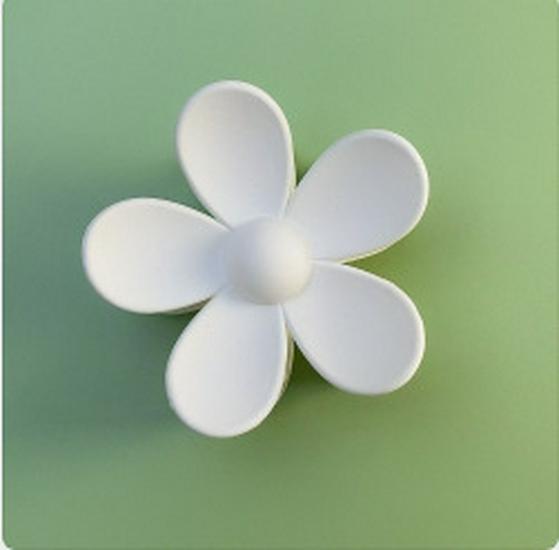 Milk Coffee Flower Claw Hair Clip - Five-Petal Cute Updo & Ponytail Accessory