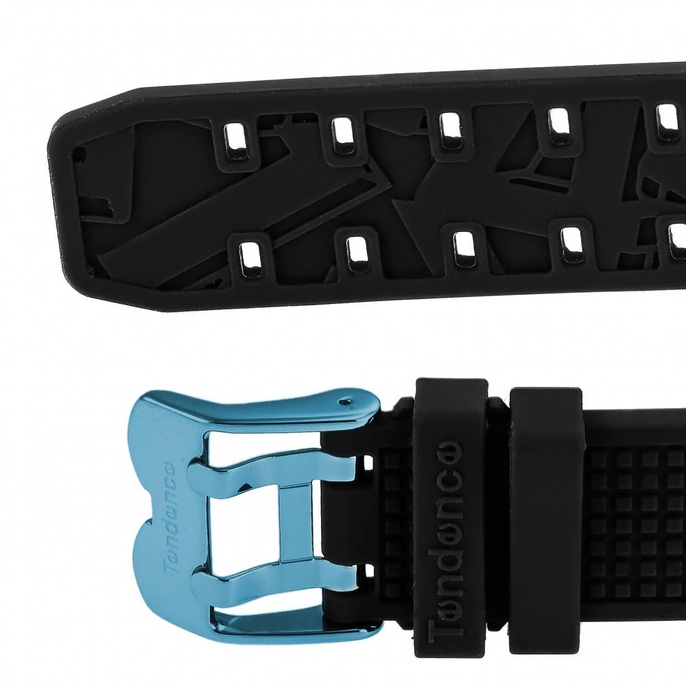 [Tendence] Uhr DC BATMAN Kollektion FLASH Batman Kollaboration Blaues Zifferblatt Nylon Mineralglas Quarz 51MM Uhr TY532017 Herren Schwarz