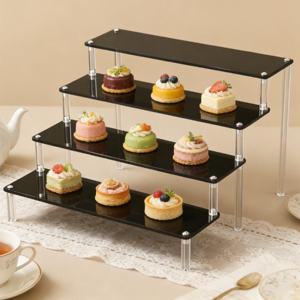 1 Pcs 1-5 Layers Acrylic Ladder Display Stand Perfume Doll Cakes Transparent Acrylic Storage Display Rack