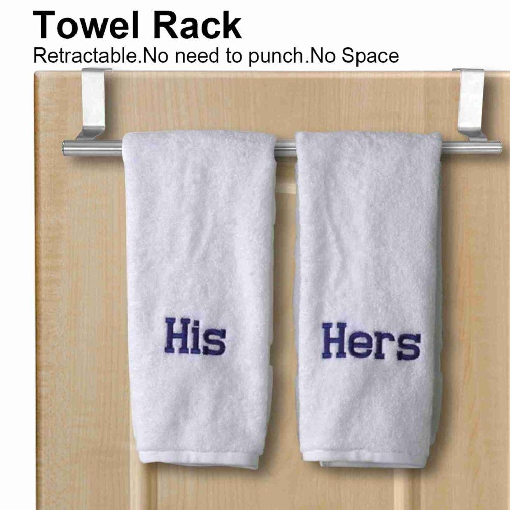 Silver Towel Rack Stainless Steel Towel Bar Practical Towel Holder Home Apartment Single Bar