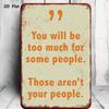 Farmhouse Retro RV Wall Sign, Inspirational Quote You Will Be Unbearable To Some People, 2D Flat Plaque, Vintage Decor