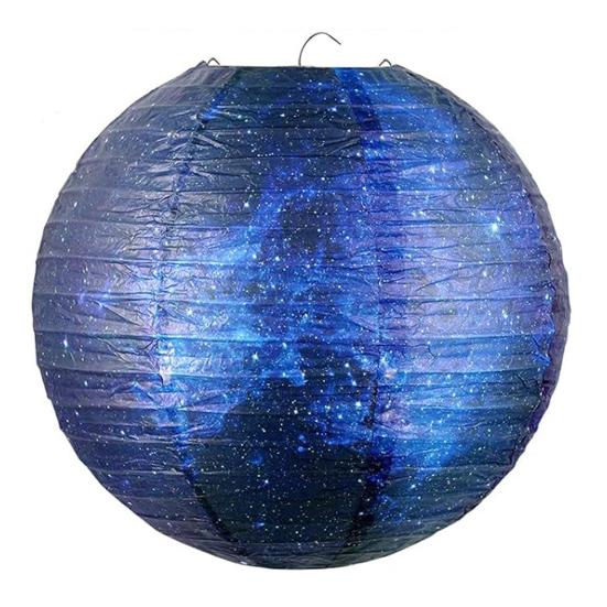 Chinese Style Paper Lantern Space Star Print Hanging Paper Lanterns for Home Ceiling Decor Birthday Party Supplies