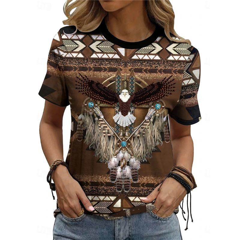 Women's Red Lips And Leopard Print T-Shirt Y2k Fashion Casual Round Neck Short-Sleeved Summer Women's Clothing Tees