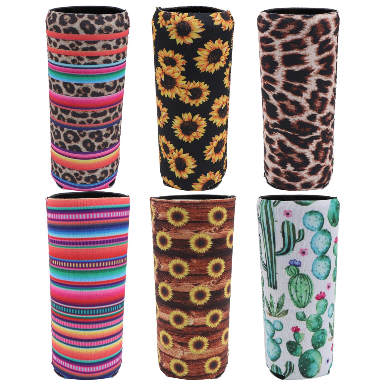 

DOITOOL 6 шт. Неопреновые рукава для банок 330 мл, Чехлы с термоизоляцией, Легкие и износостойкие, Защищают напитки от