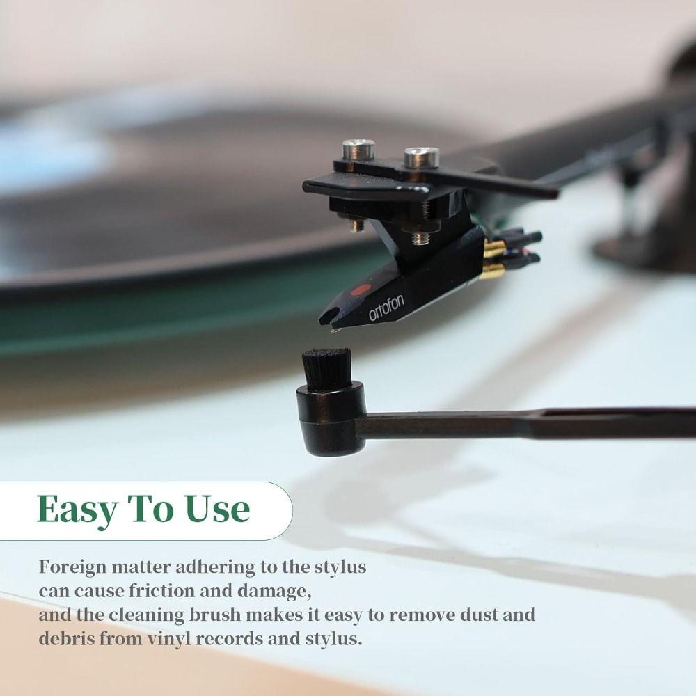Soft Bristles Vinyl Record Cleaner Kit Nylon Brush Vinyl Record Cleaning Brush Set  Household Use