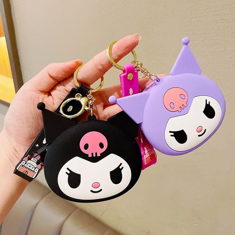 Adorable Sanrio Soft Rubber Keychain Wallets Ideal For Gifting And Collecting