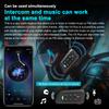 EJEAS 4PCS V4 Plus Motorcycle Helmet Intercom Bluetooth Headset Wireless Full Duplex Waterproof FM Radio Group Talking Interphon