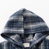 Kids Boys Plaid Hooded Shirt, Long Sleeve Shirt