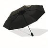 Skull and Laurel Wreath Circular Wall Art Umbrella, Portable 3-Fold Compact Umbrella for Men & Women R119
