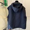Women Summer Hooded Vest Diagonal Zipper Breathable Female Sun Protection Clothing Ladies Solid Color Casual Loose Top with Pocket